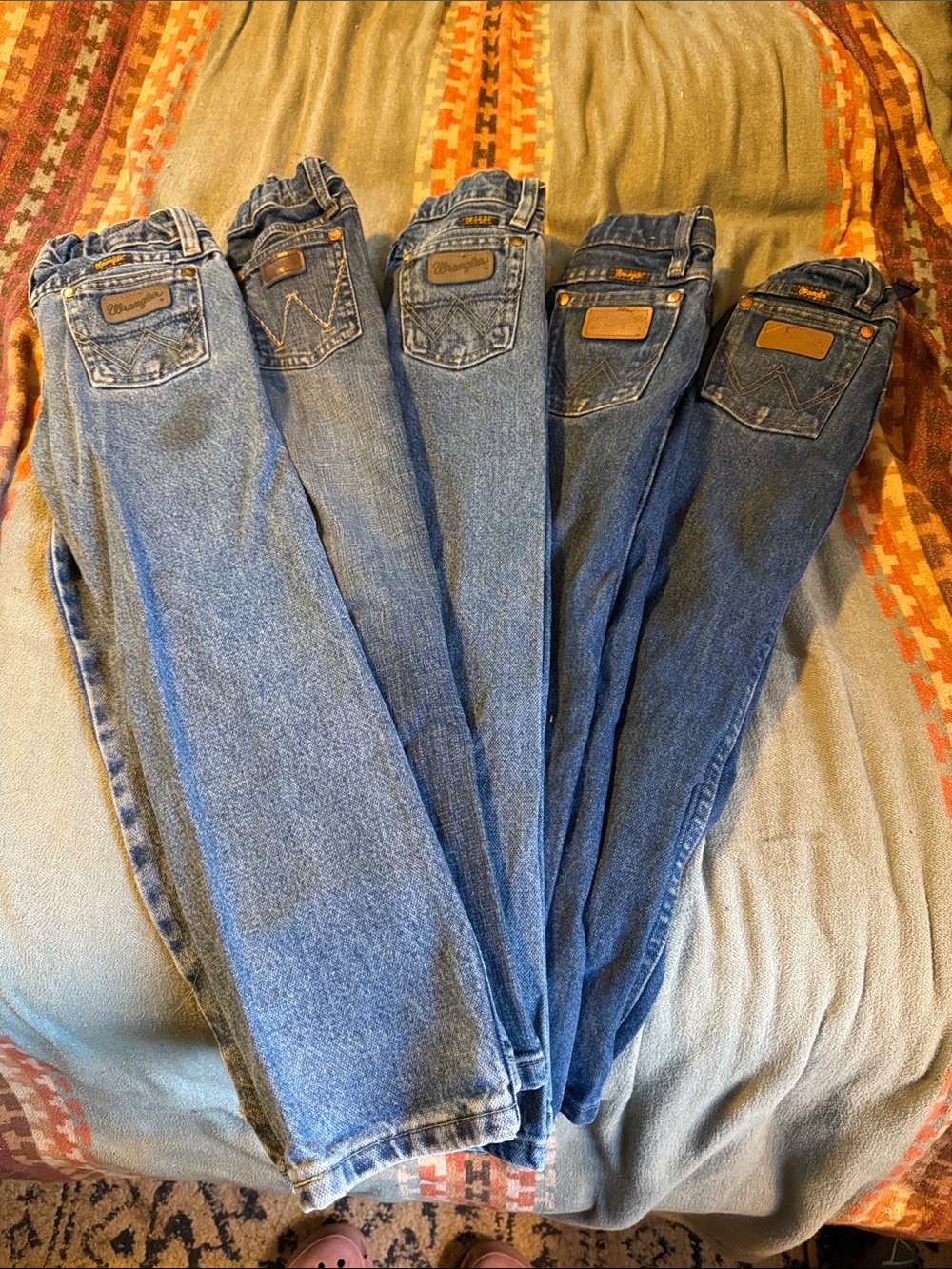 Wrangler lot of 5 boys jeans